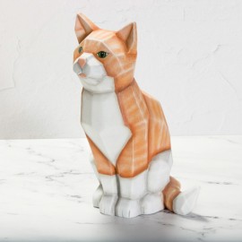 Ceramic Bisque Faceted Cat
